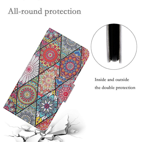 Fodral för Samsung Galaxy S25 Ultra med mönstertryck, skyddande läderfodral Multicolor Style U