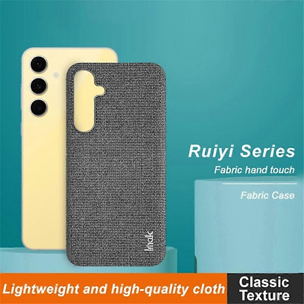 IMAK Ruiyi-serien för Samsung Galaxy S24 FE Fodral Klassisk Tygtextur Läder + PC Telefonskal Multicolor Style C