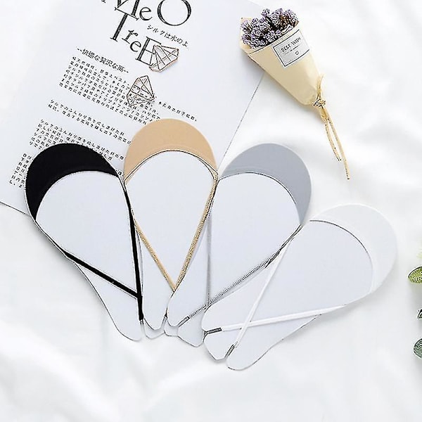 4 Paria Naisten Slingback-Vuoristoksat Etujalan Pehmustetut Varpaiden Peittävät Matala Leikkaus Piilotetut Sukat Skin Color