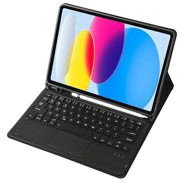 Type C A10B-A iPad 10.9 (2022) -mallille, karkkivärinen kynäpaikkamuotoilu, nahka + TPU-tablettitelinekotelo Multicolor Style A