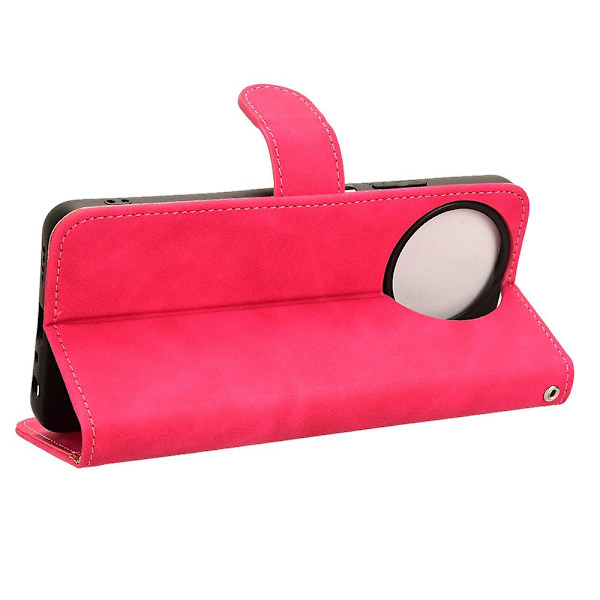 För Realme 11x 5g Skin-touch Phone case Pu Läder Full Skydd Cover Rose