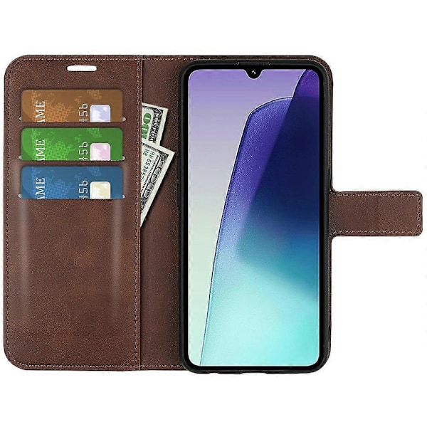 Ställfodral för Xiaomi Poco C75 4G/Redmi 14R 5G/14C 4G, reptåligt telefonfodral i kalvtexturerat läder Multicolor Style G