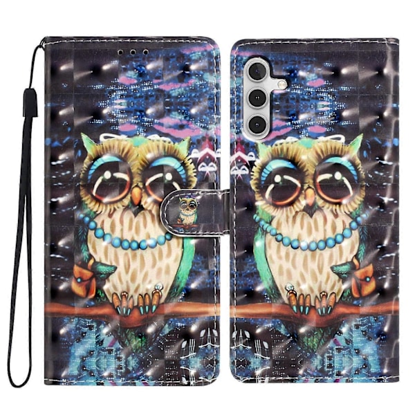 Til Samsung Galaxy A15 5G Etui Wallet PU Læder 3D Mønster Printet Telefon Cover Multicolor Style F