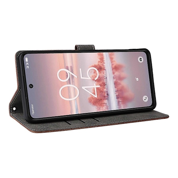Til TCL 60 NxtPaper 4G Etui Wallet RFID-blokering PU Læder Telefon Cover Stativ med Rem Multicolor Brown