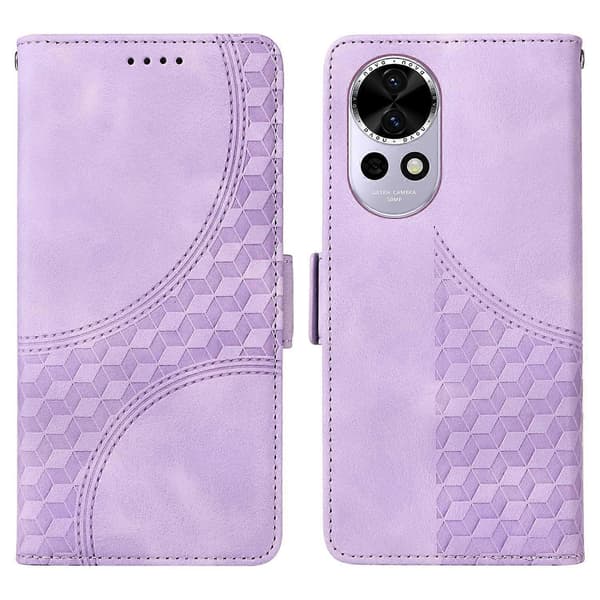 För Huawei nova 13 5G/nova 12 5G Fodral PU Läder Telefonskal Romber Stjärnklar Imprinted Multicolor Style E