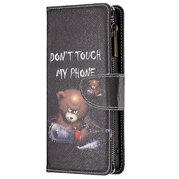 BF03 Mønsteretui med lynlås i PU-læder til Xiaomi Redmi Note 13 Pro 4G/Poco M6 Pro 4G Multicolor Bear