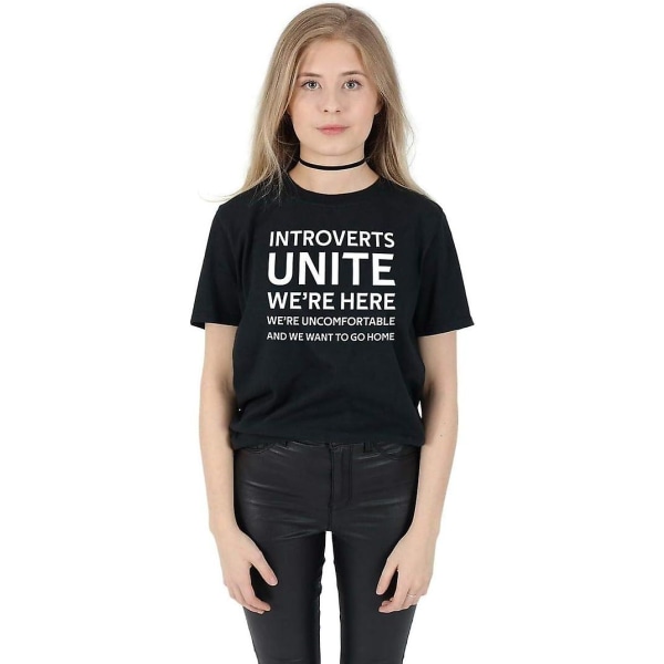 Introverte Foren Jer Vi Vil Hjem Top Sjov Gave Introvert T-shirt Black M