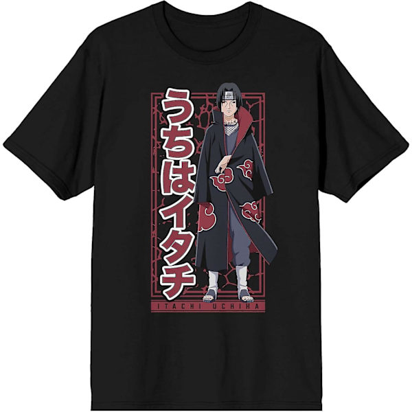 Naruto Shippuden Itachi Uchiha Herre Sort T-shirt M