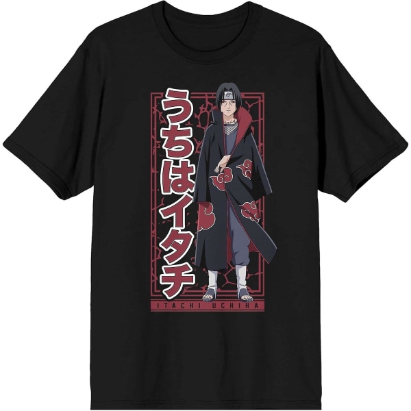 Naruto Shippuden Itachi Uchiha Svart T-shirt för män 3XL