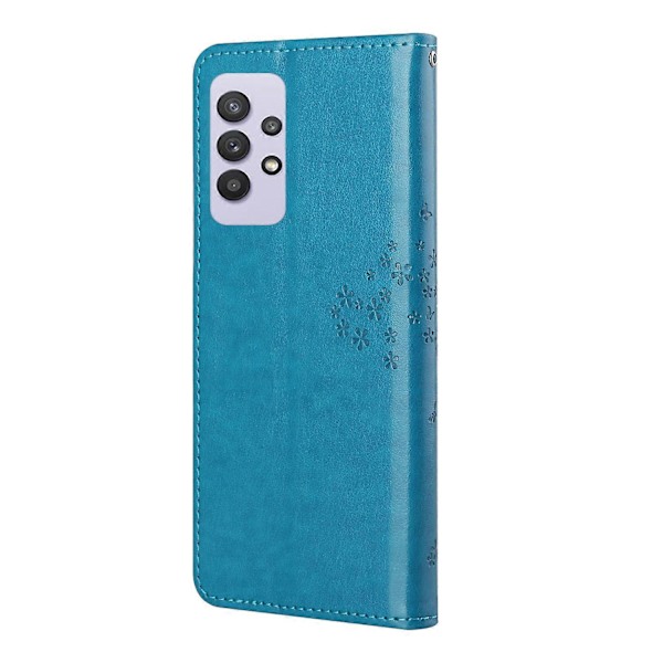 Uggla Mönster Tryck Design Läder Plånbok Telefonfodral för Samsung Galaxy A32 4G (EU Version) Multicolor Style E