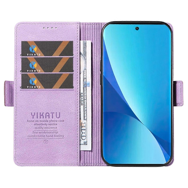 YIKATU YK-005 Xiaomi 12 Lite 5G -puhelimelle ihonmyötäinen PU-nahkainen suojakotelo jalustalla ja lompakolla Multicolor Style B
