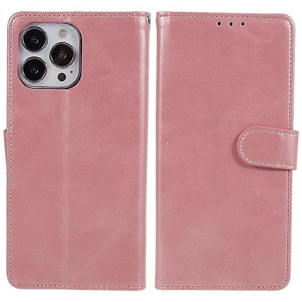 Kalvtextur PU Läder Plånboksfodral med Ställ för iPhone 13 Pro Max Multicolor Style A