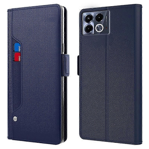 Infinix Note 40 -kotelo korttipaikalla, PU-nahkainen jalustakansi meikkipeilillä Multicolor Style A