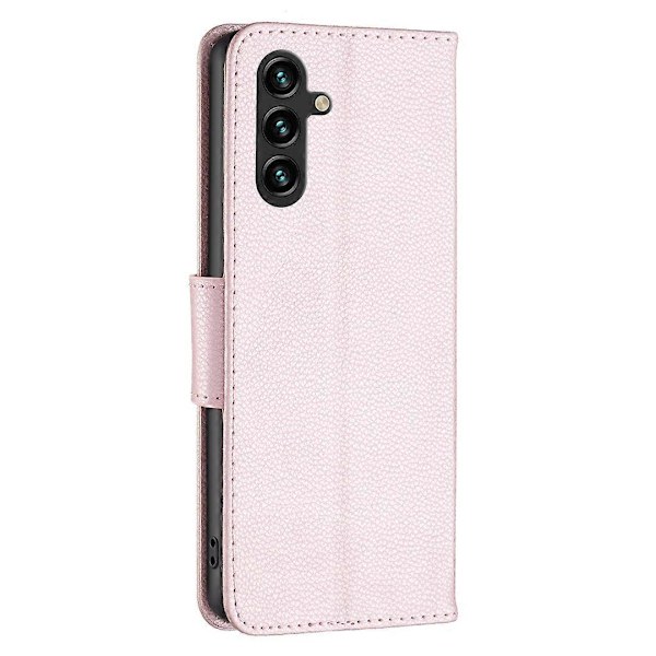 Til Samsung Galaxy A15 4G Etui Litchi Tekstur PU Læderpung Mobiltelefon Cover Multicolor Style B
