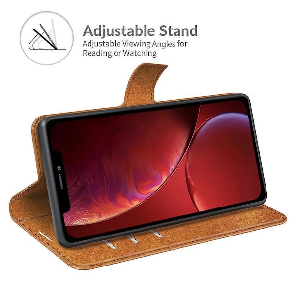 Folio Flip Magnetiskt Fyrkantigt Lås Läderfodral Skydd med Plånboksställ för iPhone 13 6.1 tum Multicolor Style C