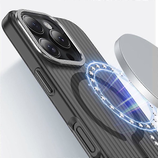 iPhone 14 Pro -kotelo, yhteensopiva MagSafe-tekniikan kanssa, aaltopahvin tekstuurilla, matta PC-puhelinkuori Multicolor Style B