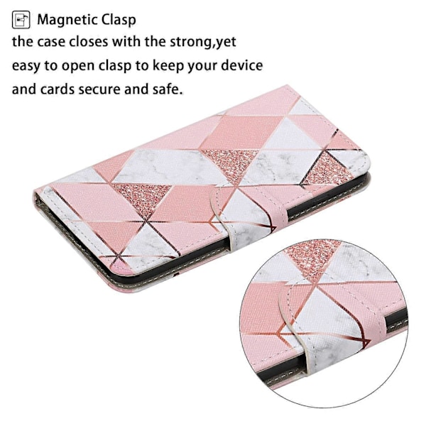 Til Samsung Galaxy A25 5G Etui Mønsterprint Kryds Tekstur Cover Multicolor Marble Pattern