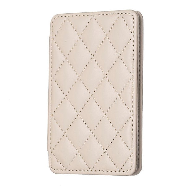 BFK05 3D Rhombus -kuvioinen itseliimautuva puhelimen takakorttiteline PU-nahkainen korttilaukku - Vihreä Multicolor Beige