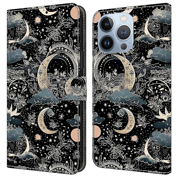 PU læder flip cover til iPhone 16 Pro Max med ståfunktion Multicolor Style I
