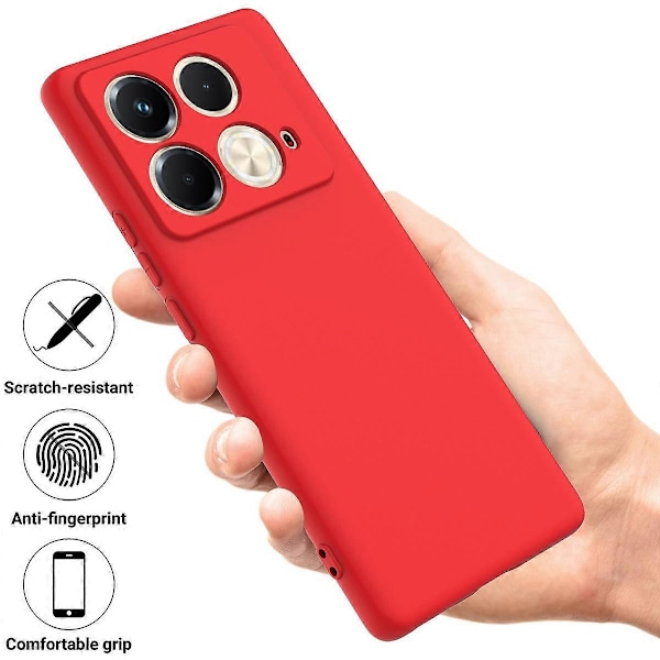 Flydende silikone telefoncover med håndrem til Infinix Note 40S Multicolor Style A