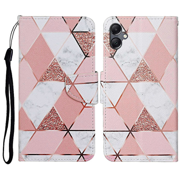 Samsung Galaxy A06 -kotelo, kuvioitu, suojaava nahkainen folio-puhelinkotelo - Voikukka Multicolor Marble