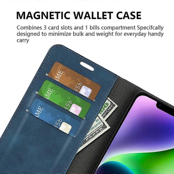 Reptåligt PU-läder Plånboksfodral med Ställ för iPhone 15 Multicolor Style A
