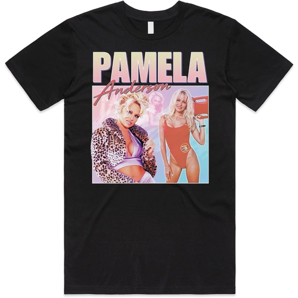 Pamela Anderson Homage Top Pam & Tommy Book Costume Vintage T-shirt Black M
