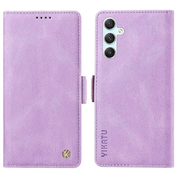 YIKATU YK-005 For Samsung Galaxy A34 5G Hud-følelse Telefon Deksel Stativ Shell PU Lær Lommebok Multicolor Style B