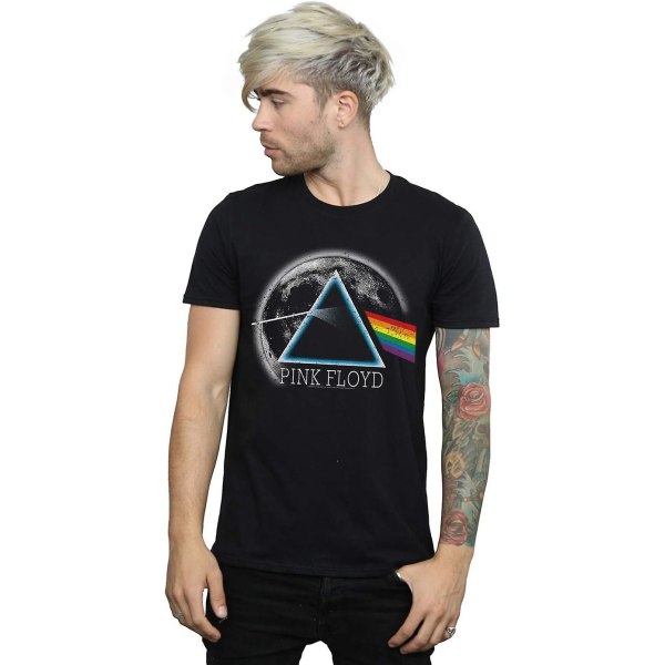Pink Floyd Miesten Dark Side Of The Moon Kulutettu T-paita Aikuisten S-3xl Txu4 Black S