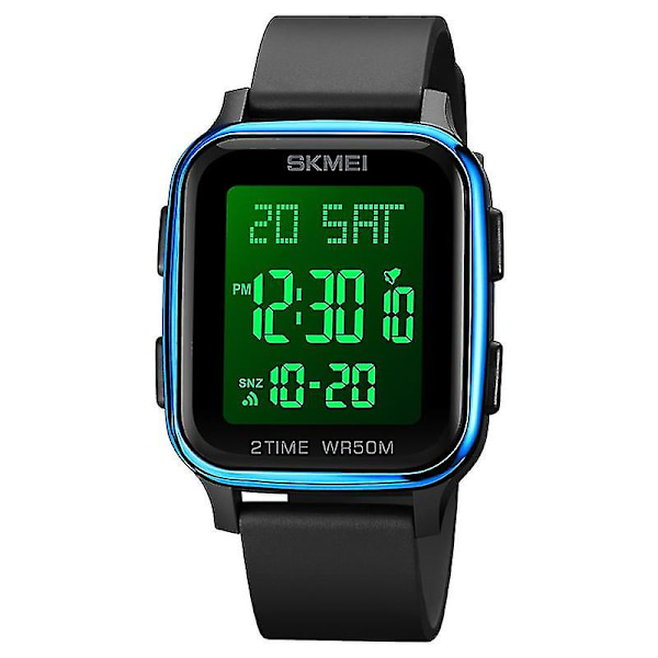 Skmei 1858 Square Digital Dual Display Watch Blue