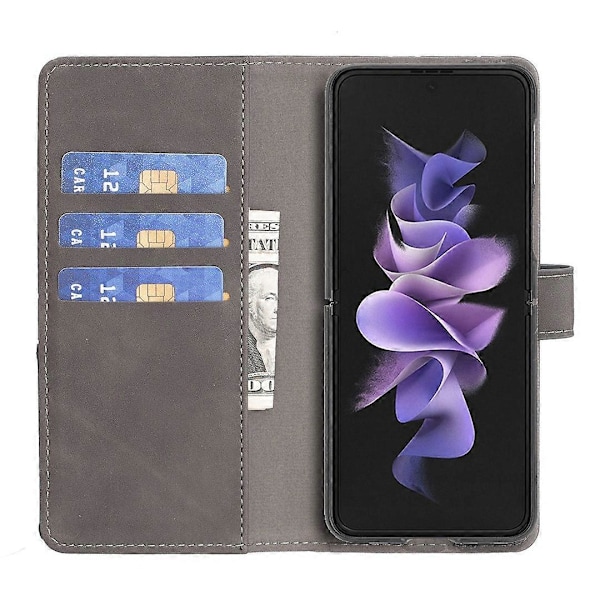 BINFEN COLOR BF05 Etui til Samsung Galaxy Z Fold6 5G PU Læder Geometrisk Telefon Cover Multicolor Style D