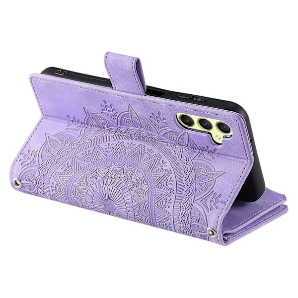 Til Samsung Galaxy A05s 4G Etui Telefon Cover Wallet PU Læder Stand Shell med Rem Multicolor Style F