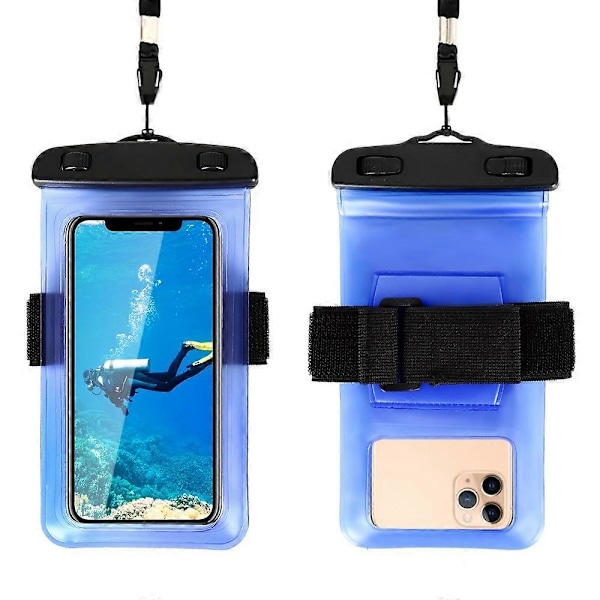 BZ009 Armbånd til 5,5-6,5 tommer telefon Vandtæt Touch Screen telefonetui med snor Multicolor Style D