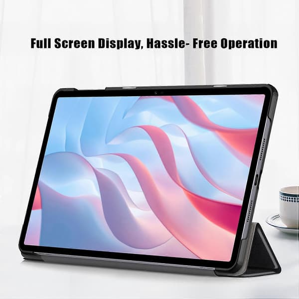 Trifold Stativdeksel for Honor Pad X9/Pad X8 Pro, Solid Farge PU Lær Tablet Case