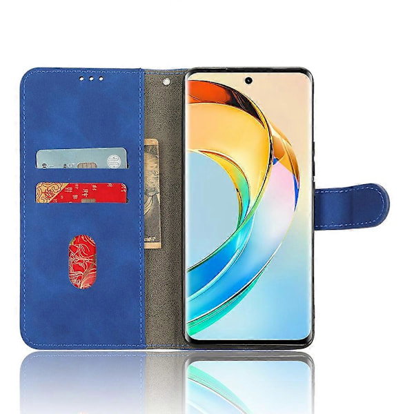 Honor X50 Iskunkestävä PU-nahkainen, ihoa myötäilevä, jalustallinen suojakotelo, lompakko, sisäinen TPU-puhelinkuori Multicolor Style B