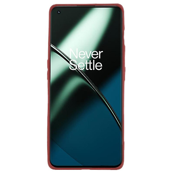 Mjukt Tpu phone case för Oneplus 11 5g , dubbelsidigt matt skyddande cover Wine Red
