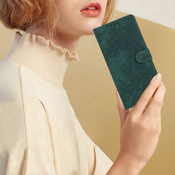 Til Samsung Galaxy A05 4G Etui PU Læder Foldbart Stativ Ensfarvet Telefoncover Multicolor Style E