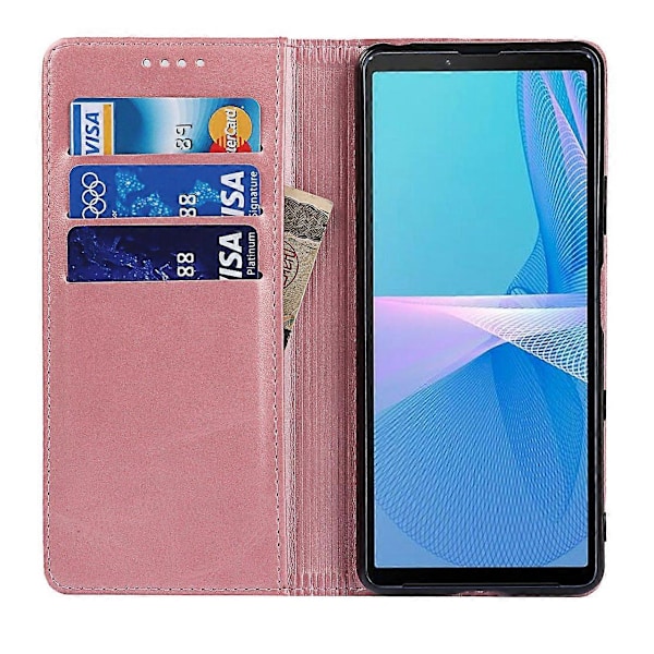 Magnetiskt Självabsorberande Plånboksställ Läderfodral för Sony Xperia 10 III 5G