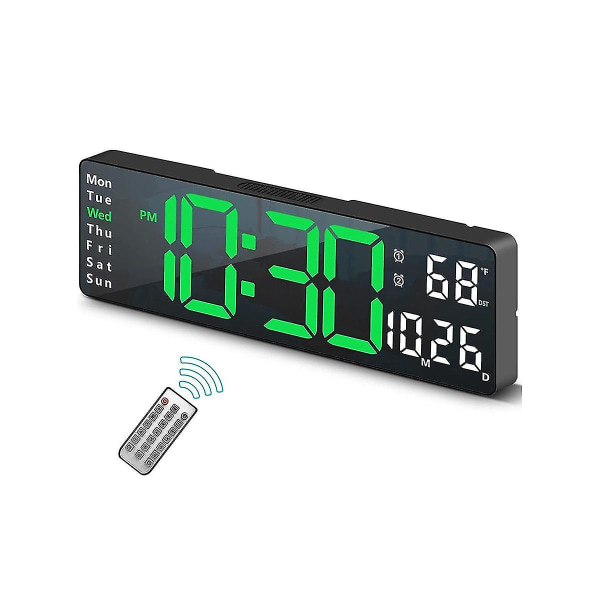 13 tommer LED Digitalt C Fjernbetjent Bord Alarm C Uge R Automatisk Di