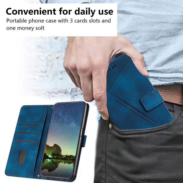 Cover för Realme 11 Pro 5g/11 Pro+ 5g, Imprint Plånbok Vikbart ställ Phone case med rem Sapphire