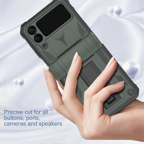 GW30 PC Puhelinkotelo Samsung Galaxy Z Flip4 5G:lle, Iskunkestävä Suojakotelo Jalustalla Multicolor Style C