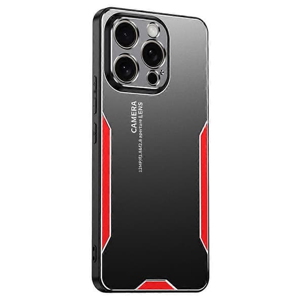 For iPhone 16 Pro Max Telefondeksel Aluminiumlegering+TPU+PC Bakdeksel Multicolor Style C