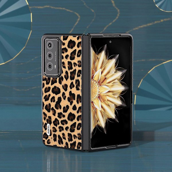 ABEEL Honor Magic V2 5G Leopardikuvioinen Naarmuuntumaton Suojakuori PU-nahka+PC Puhelinkotelo Multicolor Style A