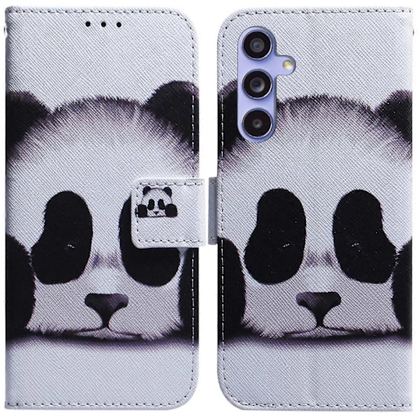 Til Samsung Galaxy A35 5G Etui Mønsterprint Læder Telefon Cover Multicolor Panda