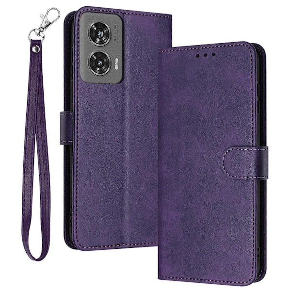 Til Motorola Edge 50 Fusion 5G Etui PU Læder Standpung Stødsikker Business Telefon Cover Multicolor Style E