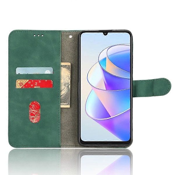 För Honor X7a 5G PU Läder Mobiltelefonfodral Hud-touch Ställ Plånbok Flip Fodral