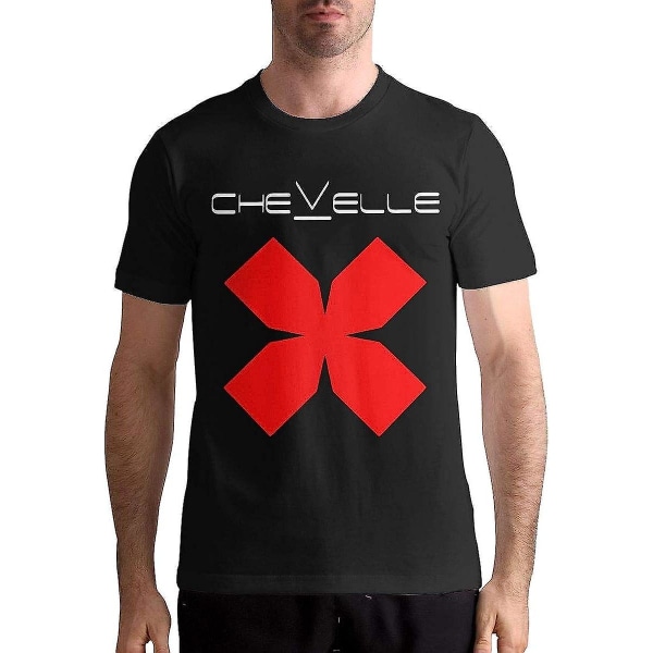 Chevelle Band T-shirt herr T-shirt i bomull Mode o-halsad kortärmad t-shirt vuxen, S-3xl Black XL