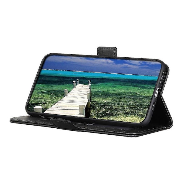 Til Motorola Moto G75 5G Etui Stativ Kohud Tekstur PU Læder Telefon Cover Multicolor Style A