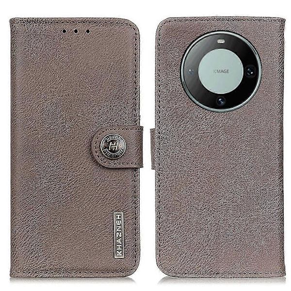 KHAZNEH Plånboksfodral i PU-läder med kohudstextur för Huawei Mate 60 Pro med Ställ Multicolor Style C