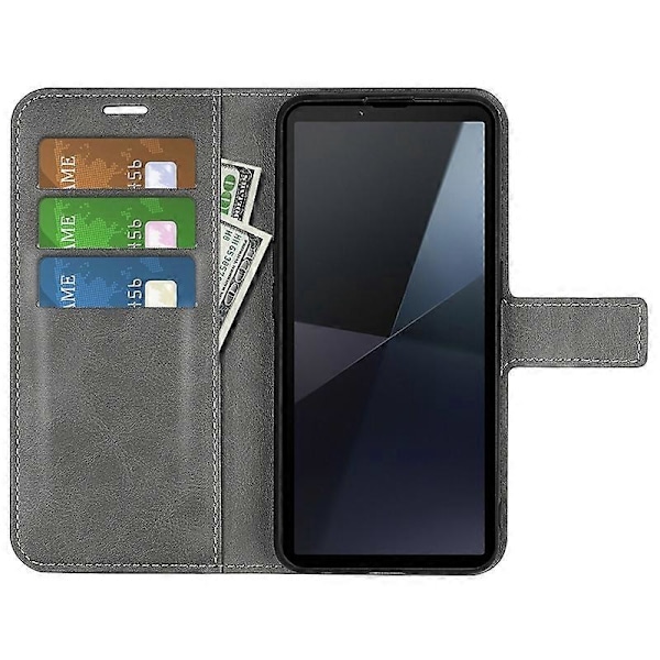 Plånboksfodral för Sony Xperia 10 VI, kalvtextur läder telefonfodral Multicolor Style D